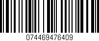 Código de barras (EAN, GTIN, SKU, ISBN): '074469476409'
