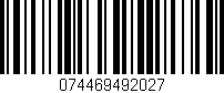 Código de barras (EAN, GTIN, SKU, ISBN): '074469492027'