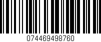 Código de barras (EAN, GTIN, SKU, ISBN): '074469498760'