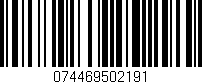 Código de barras (EAN, GTIN, SKU, ISBN): '074469502191'