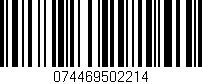 Código de barras (EAN, GTIN, SKU, ISBN): '074469502214'