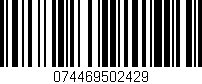 Código de barras (EAN, GTIN, SKU, ISBN): '074469502429'