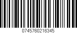 Código de barras (EAN, GTIN, SKU, ISBN): '0745760216345'