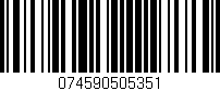 Código de barras (EAN, GTIN, SKU, ISBN): '074590505351'