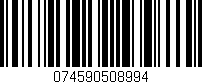 Código de barras (EAN, GTIN, SKU, ISBN): '074590508994'