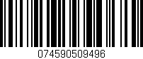 Código de barras (EAN, GTIN, SKU, ISBN): '074590509496'
