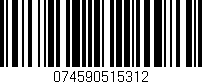 Código de barras (EAN, GTIN, SKU, ISBN): '074590515312'