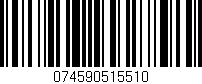 Código de barras (EAN, GTIN, SKU, ISBN): '074590515510'