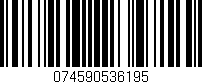 Código de barras (EAN, GTIN, SKU, ISBN): '074590536195'