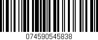 Código de barras (EAN, GTIN, SKU, ISBN): '074590545838'