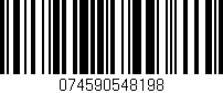 Código de barras (EAN, GTIN, SKU, ISBN): '074590548198'
