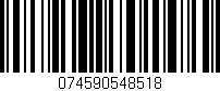 Código de barras (EAN, GTIN, SKU, ISBN): '074590548518'