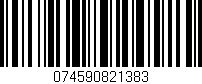 Código de barras (EAN, GTIN, SKU, ISBN): '074590821383'