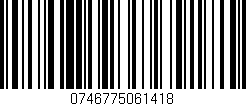 Código de barras (EAN, GTIN, SKU, ISBN): '0746775061418'