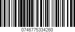 Código de barras (EAN, GTIN, SKU, ISBN): '0746775334260'