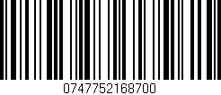 Código de barras (EAN, GTIN, SKU, ISBN): '0747752168700'