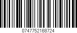 Código de barras (EAN, GTIN, SKU, ISBN): '0747752168724'