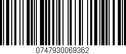 Código de barras (EAN, GTIN, SKU, ISBN): '0747930069362'