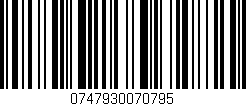 Código de barras (EAN, GTIN, SKU, ISBN): '0747930070795'