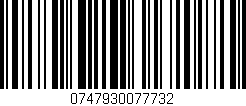 Código de barras (EAN, GTIN, SKU, ISBN): '0747930077732'