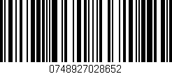 Código de barras (EAN, GTIN, SKU, ISBN): '0748927028652'