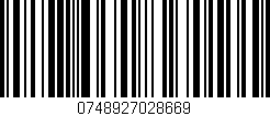 Código de barras (EAN, GTIN, SKU, ISBN): '0748927028669'