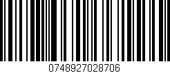 Código de barras (EAN, GTIN, SKU, ISBN): '0748927028706'