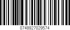 Código de barras (EAN, GTIN, SKU, ISBN): '0748927029574'