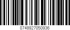 Código de barras (EAN, GTIN, SKU, ISBN): '0748927050936'