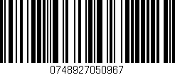 Código de barras (EAN, GTIN, SKU, ISBN): '0748927050967'