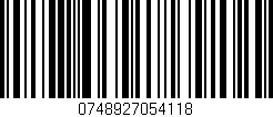 Código de barras (EAN, GTIN, SKU, ISBN): '0748927054118'