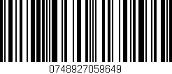 Código de barras (EAN, GTIN, SKU, ISBN): '0748927059649'
