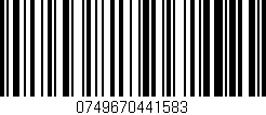 Código de barras (EAN, GTIN, SKU, ISBN): '0749670441583'