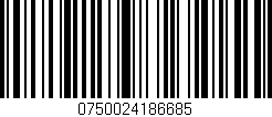Código de barras (EAN, GTIN, SKU, ISBN): '0750024186685'