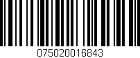 Código de barras (EAN, GTIN, SKU, ISBN): '075020016843'
