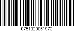 Código de barras (EAN, GTIN, SKU, ISBN): '0751320061973'