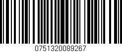 Código de barras (EAN, GTIN, SKU, ISBN): '0751320089267'