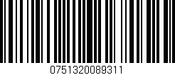 Código de barras (EAN, GTIN, SKU, ISBN): '0751320089311'