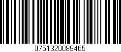 Código de barras (EAN, GTIN, SKU, ISBN): '0751320089465'