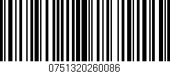 Código de barras (EAN, GTIN, SKU, ISBN): '0751320260086'