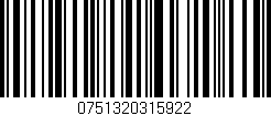 Código de barras (EAN, GTIN, SKU, ISBN): '0751320315922'