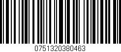 Código de barras (EAN, GTIN, SKU, ISBN): '0751320380463'