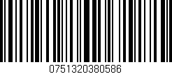 Código de barras (EAN, GTIN, SKU, ISBN): '0751320380586'