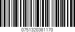 Código de barras (EAN, GTIN, SKU, ISBN): '0751320381170'