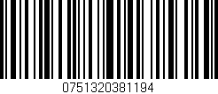 Código de barras (EAN, GTIN, SKU, ISBN): '0751320381194'
