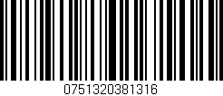 Código de barras (EAN, GTIN, SKU, ISBN): '0751320381316'
