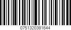 Código de barras (EAN, GTIN, SKU, ISBN): '0751320381644'
