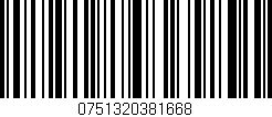 Código de barras (EAN, GTIN, SKU, ISBN): '0751320381668'