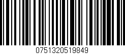 Código de barras (EAN, GTIN, SKU, ISBN): '0751320519849'
