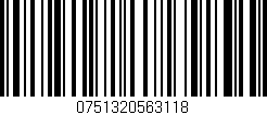 Código de barras (EAN, GTIN, SKU, ISBN): '0751320563118'